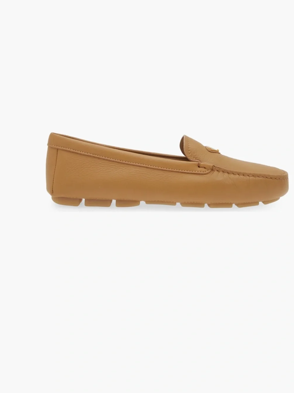 Prada Triangle Logo Driving Loafer Women 41 US 11 gently used  camel brown